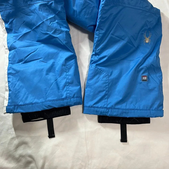 Spyder | Light Blue and White Adjustable Waist Skiing Snow Pants | Size 18Y - Picture 11 of 15